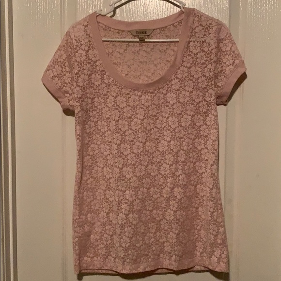 🐳 Sheer pink lace top - Picture 1 of 4